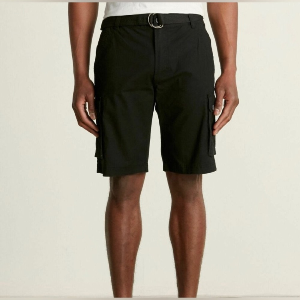 NWT Men’s Buffalo by David Bitton Cotton Belted Cargo Shorts, Size 30